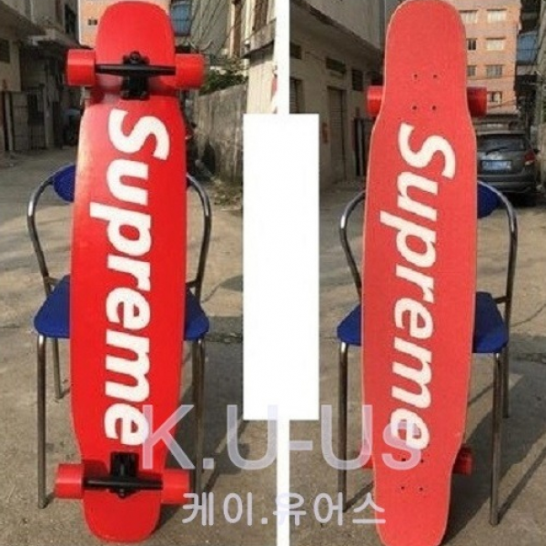 3만원상당 LED 바퀴 100% 증정 케이유어스 슈프림 KC 안전인증 완료 supreme 입문용 댄싱 롱보드 13종 남녀공용 46인치, 레드슈프림