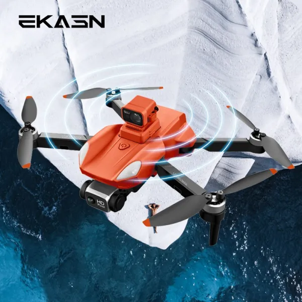 [자동 회피 기능 드론]EKASN 접이식 드론 4K 듀얼 카메라/60분 비행시간(배터리 2개)/1200미터 비행거리 LGK90 MAX입문용 오랜지, LGK90 MAX
