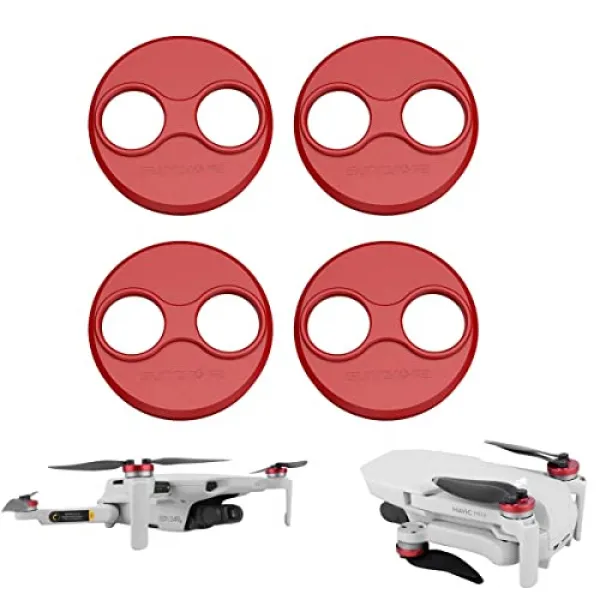 4 PCS MAVIC 미니 드류 바겐 모터 커버 캡 모터 보호 케이스 CNC 알루미늄 합금 모터 보호 스크래치 방지 케이스 모이 채팅 및 방진성 호환 DJI MAVI (Red), Red