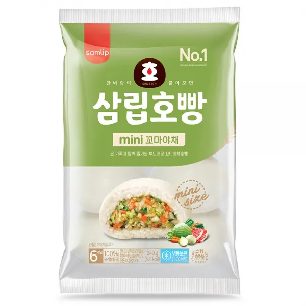 우리가스토리 삼립 냉동 야채꼬마호빵 6개입 찐빵, 1개