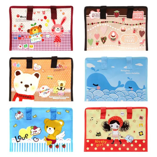 (29*20*11) 타포린백 이불가방 부직포가방 보조가방 여행가방 타포린가방, 04_숲속의새