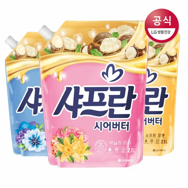 [신세계TV쇼핑]샤프란 시어버터 바닐라리치 리필 2.1Lx4개 외2종, 프레쉬아일랜드 리필 2.1L, 4