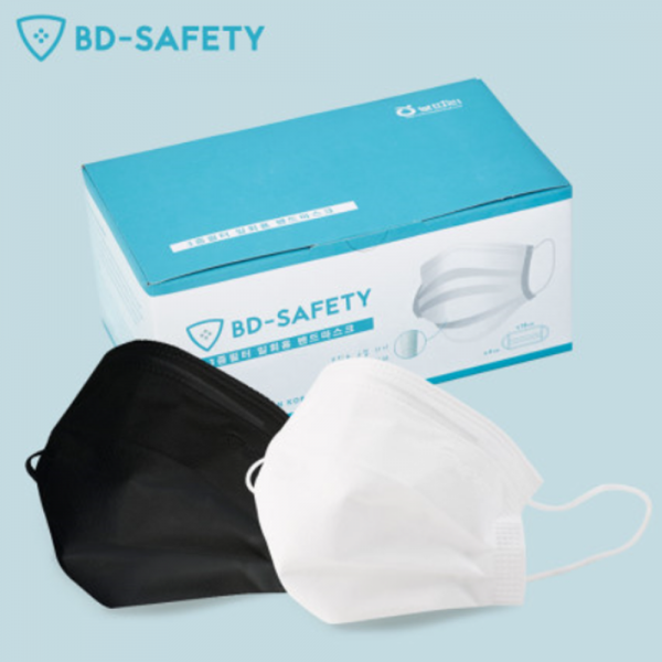 BD-SAFETY 보따리마스크 일회용마스크 국산마스크 대형 50매, 블랙색상 50매