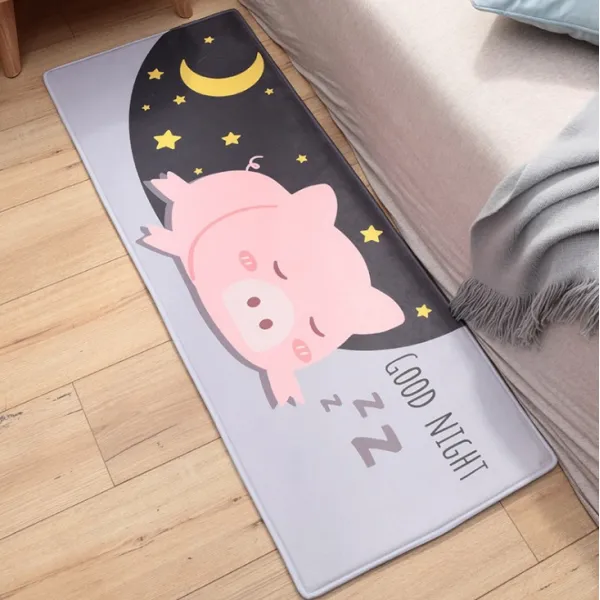 입주자 매트 캐릭터 카펫 입구 발받침 사랑스런 문 쿠션 입실 침실 욕실 미끄럼 방지 주방 화장실 분홍색 돼지