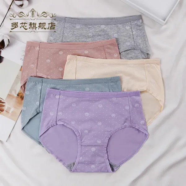 정애경 면삼각팬티 코튼 하프 빅사이즈 헴라인 소녀 생 큐트 배기 95 밑위