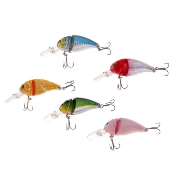FWT5pcs 미노 낚시 루어 단단한 미끼
