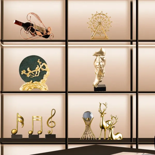 Mar.22 75번 아이디어 술장 장식 소품 집 거실 티테이블 Tv장 현관 현대 사무실 북유럽 경사z 사 치 스 러 운 장식품 세트 B 돈 절약 