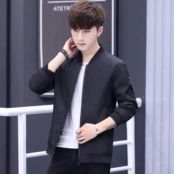 응보르 남성 자켓 남 이지 캐주얼 슬림 스타일링 주니어 학생 남장