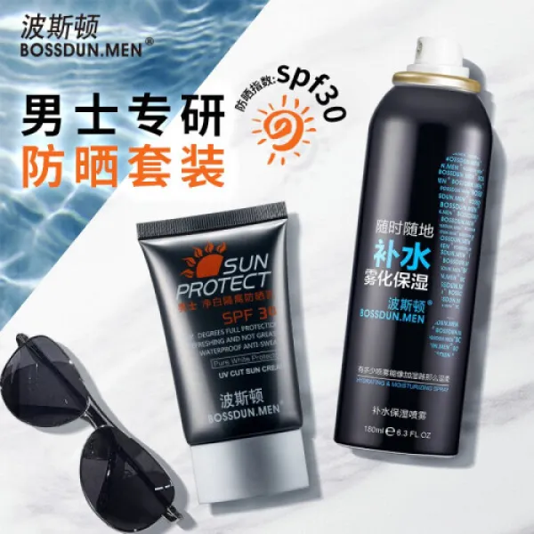 코스튼 남사 선크림 스프레이 호외선 자외선 차단제 외신용 분리 서리보습보수남학생 훈련 SPF30 PAPER+선선유60g중기보수무장 180m(892), 1개, 0ml