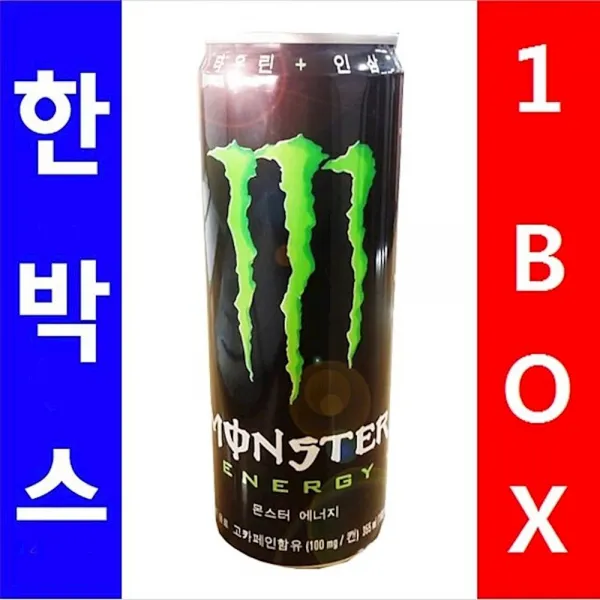 코카 몬스터에너지 355ml 1박스 24캔 음료 여름 탄산 철야 세일 대량 할인, 1개, 옵션없음