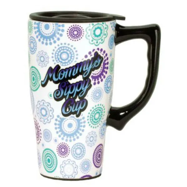 Spoontiques Mommy Sippy Cup 여행 낯짝 블루 Spoontiques Mommys Sippy Cu