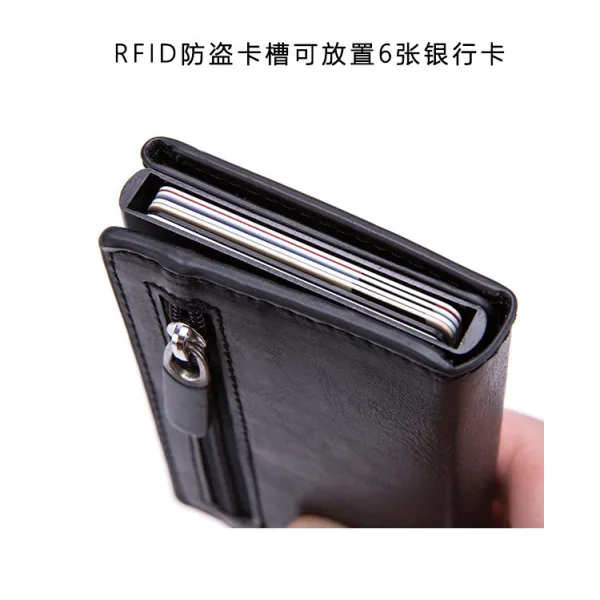 남자반지갑 뉴타입 해외무역 국다용도 알루미늄 자동 튕겨나옴 식카드지갑 RFID신용카드지갑 복사방지 카드지갑 지퍼식