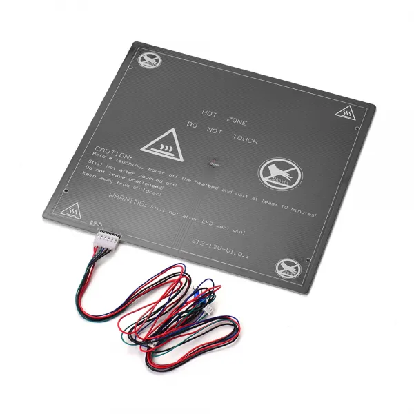 ANET E12 3D 프린터 업그레이드 공급자에 대한 핫 침대 와이어 코드와 ANET 12V 3D 프린터 핫 침대 난방 플랫폼 Heatbed 알루미늄 300 * 300 * 3mm (1PCS), 검은