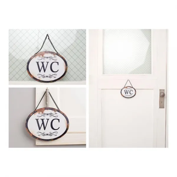 레스토랑 화장실문 WC 메탈 사인보드 카페 소품 데코 집데코 매장 전시실
