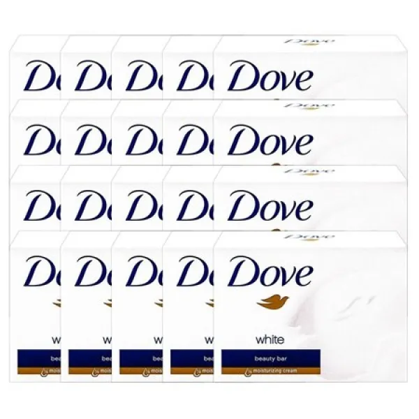 도브 화이트 뷰티바 클렌징 비누, 100g, 20개
