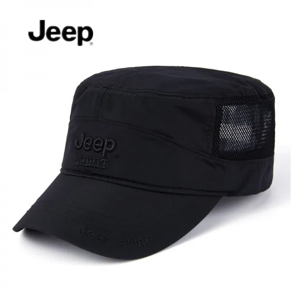 JEEP 집게모자 남단모 여름 그물모자 통기모 어부모자 아웃도어 차양 모자 낚시모자 JP18030 블랙, 단일상품