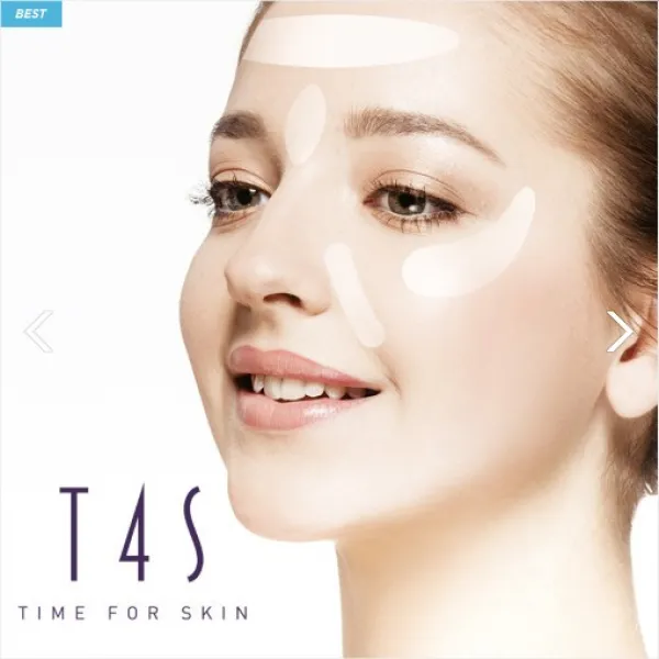 T4S 특허받은 스팟 케어 솔루션 눈가 미간 이마 주름살 제거 밴드 동안얼굴 패치