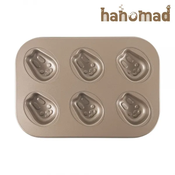 hanomad 토끼 모양 마들렌틀 팬 6구 (미니오븐 입문자)