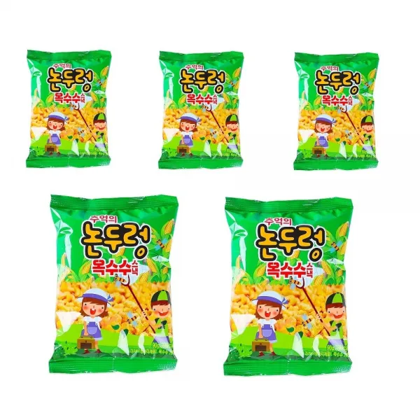 싱싱 논두렁 90g X 5 군것질 추억의 불량식품 옛날 과자 밭두렁, 단일상품