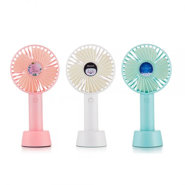 고집쟁이녀석들 손선풍기 샬롬휴대용선풍기 핸디선풍기 3종, 2.핑크 : 스티커형식_밝은고딕(20개이상만)