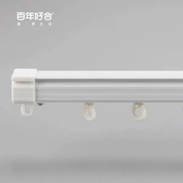 커튼봉 커튼궤도 알루미늄합금 직선궤도 레일 싸이드조립 정음 단일및이중레일, T02-화이트 싸이드조립 한미터