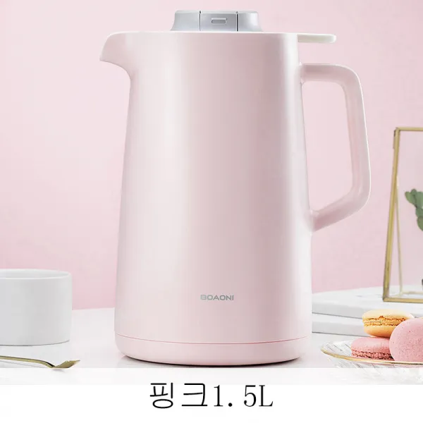 DALIN 보온보온병 가정용보온 주전자 대용량 보온병 유리속병 병 기숙사 XT12 A25, 핑크1.5L