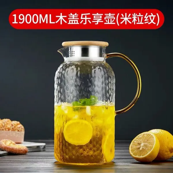 은하상점 대용량주전자 해머 무늬 춥다 티포트 냉수물병 주방 키친 거실 화이트 활동 표적 다관, 낙향호 1.9 리프트