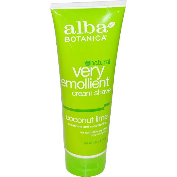 Alba Botanica 베리 에몰리언트 쉐이빙 크림 227g Coconut Lime