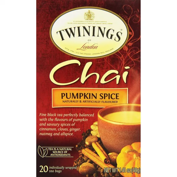 트와이닝 차이 블랙 티 펌킨 스파이스, 2g, 20개입