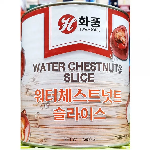 FOOD업소용 식당 식자재 화풍 워터체스트넛 물밤 2.95Kg 오이절임 깐풍기소스 닭다리후라이드FW6102CF, 1