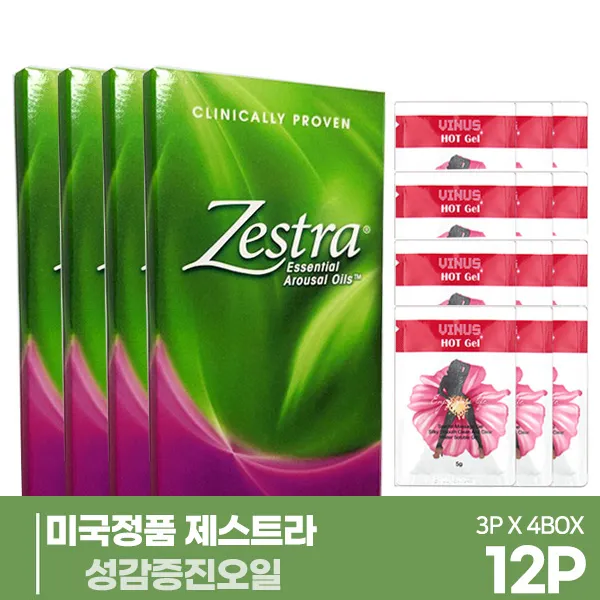 미국 특허 여성 성기능개선제 오르가즘 오일<제스트라>성적쾌감 극대화+비너스핫젤3P, 4개, 3p