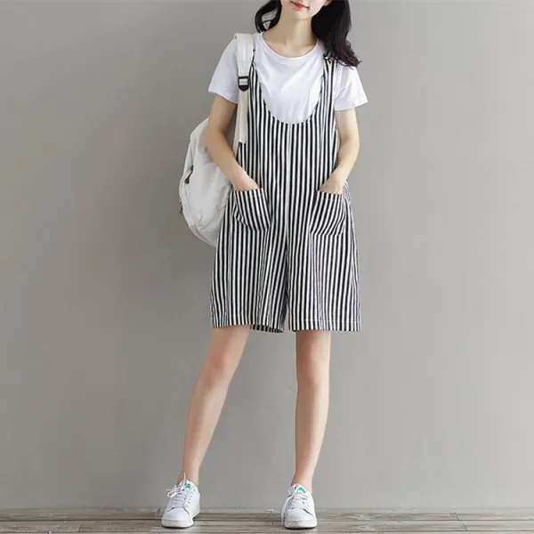 Zoneshop 여성 여자 멜빵 청바지 반바지 데님 팬츠 슬림핏x21 534567085201_14eb