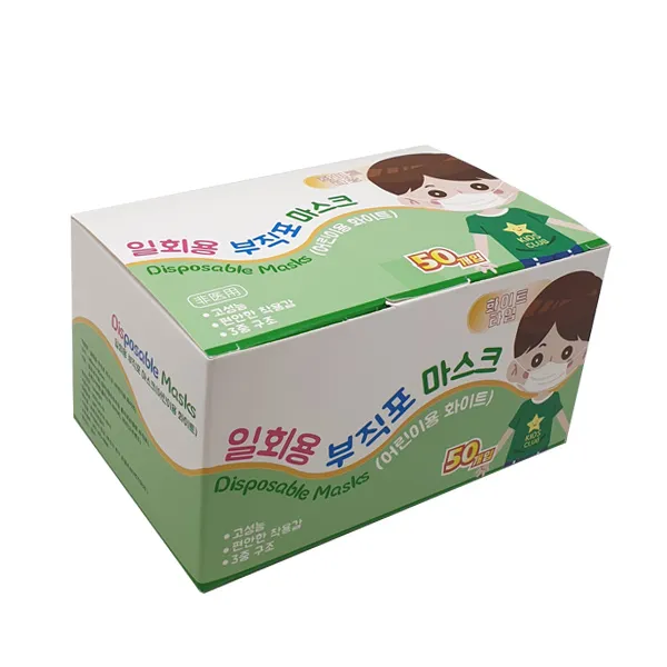 MB [키즈클럽]일회용 부직포 마스크 어린이 흰색 MB필터, 1개