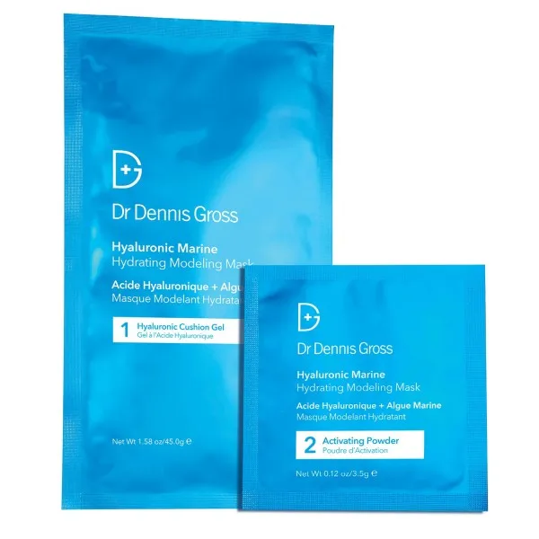 Dr. Dennis Gross Hyaluronic Marine Hydrating Modeling Mask : 탈수 된 피부 칙칙한 안색 및 잔, 단일상품, 단일상품