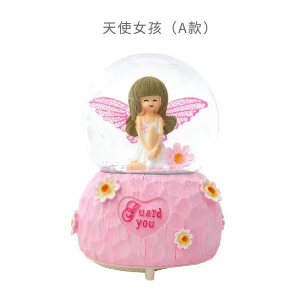 오르골 수정수 눈꽃송이날림 아이디어 생일 칠석 발렌타인데이선물 여자친구에게선물 로맨틱 T09 천사 여자아이 A스타일