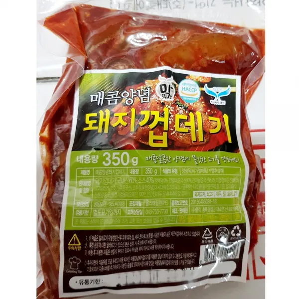 무료 매콤양념돼지껍데기(350g)X25 | 간편국 간편조리식, 1