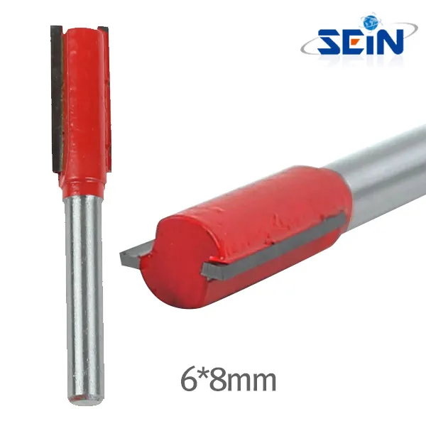세인 트리머비트(평비트)-8mm 루터 초경날 목공 DIY 생크6mm, 1개