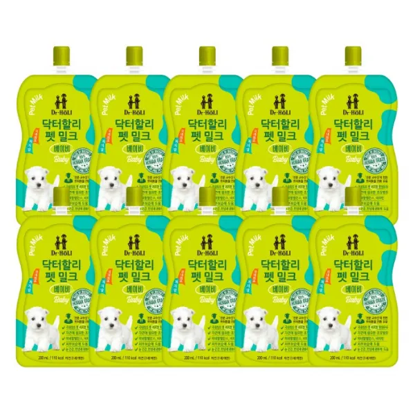 닥터할리 저지방 펫밀크200ml 베이비 1세미만 10개 10팩 200ml