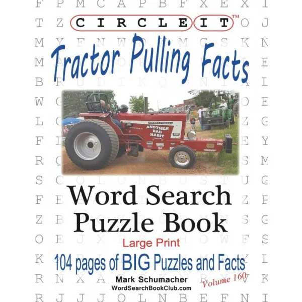 사실 트랙터 당기기 사실 큰 활자체 단어 검색 퍼즐 북 단일옵션