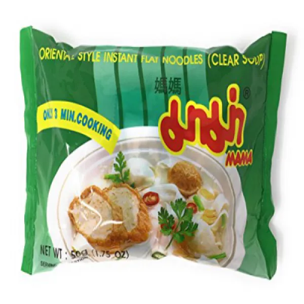 Instant Flat Noodle Soup 1.75 oz. Packets (Set of 10) (Clear Soup) 인스턴트 플랫 누들 스프 49.6g 팩트 (10 개 세트, 1