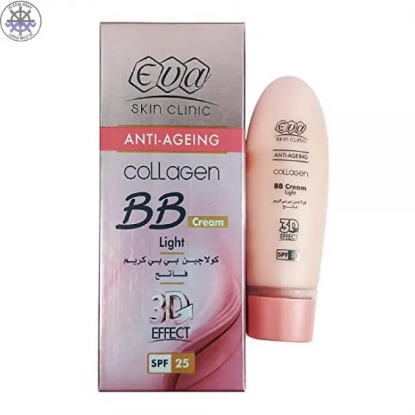 [ Eva Longoria ] EVA 스킨 클리닉 Collagen BB 크림은 5 개의 인스턴트 효과 적용 및 보습 및 흡수 과량의 오일 & 태양 보호 및 안티 에이징 (1.76 oz - 50 ml (콜라겐 Bb 크림 라이트), 1개