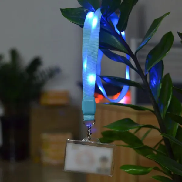 반짝 LED 목걸이 줄 이름표 입장권 명찰 네임텍 블루색