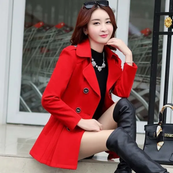 푸르미유통 숏 봄가을 관판 슬림 허리보정 작은 키 트렌드