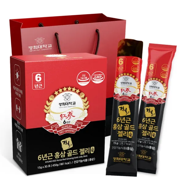 경희대학교 6년근 홍삼스틱 골드 젤리스틱, 15g, 1세트