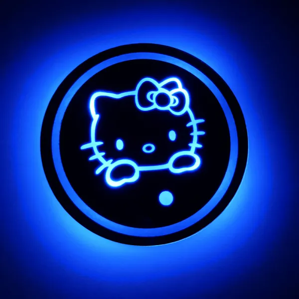 도매팡팡 메라민물컵 쉐이커볼 자동차 차내 무드 램프 나이트조명 매트 레인보우 LED 발광함 컵자리 내부장식 아우디AG 대중, 레인보우 KT캣 하나 값