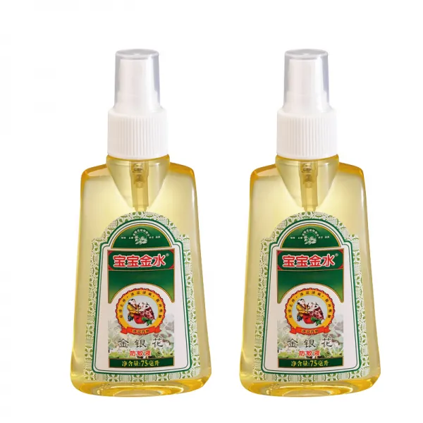 아기 금물 모기 물 모기 물 밖에서 모기 퇴치 금은꽃 75ml 모기 퇴치 금은꽃 모기 퇴치 액체 75ml*2, 단일상품
