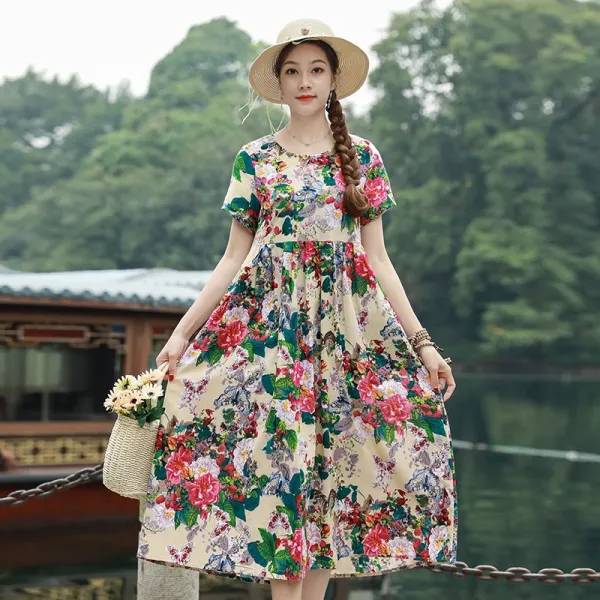 롱 꽃무늬 원피스 598393444775