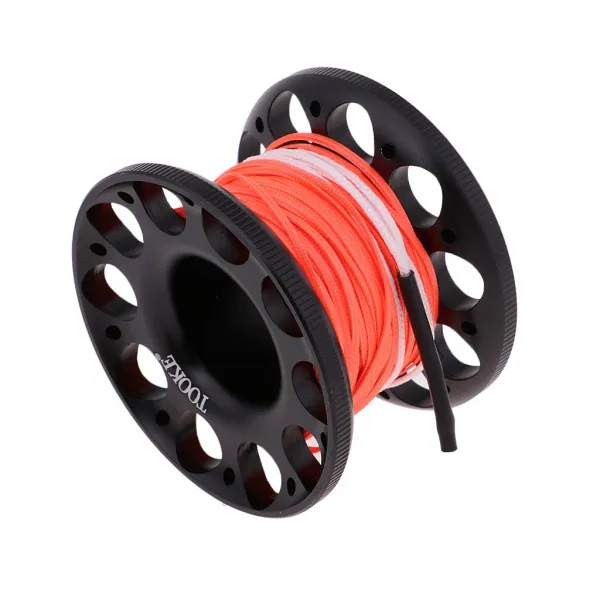 STK스쿠버 다이빙 손가락 스풀 동굴 난파 릴 30m 라인 볼트 스냅, 검은