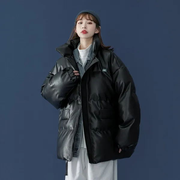 Dec.28 853번 푸피 패딩 여 ins항풍 루즈핏 겨울 덧카라 물결표 면저고리 bFZ