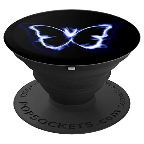 불 파란 나비 대중 음악 소켓 나비 선물 PopSockets 그립은 전화와 정제를 위해 서 있습니다 Butterfly Art For Phones, 단일상품, 단일상품